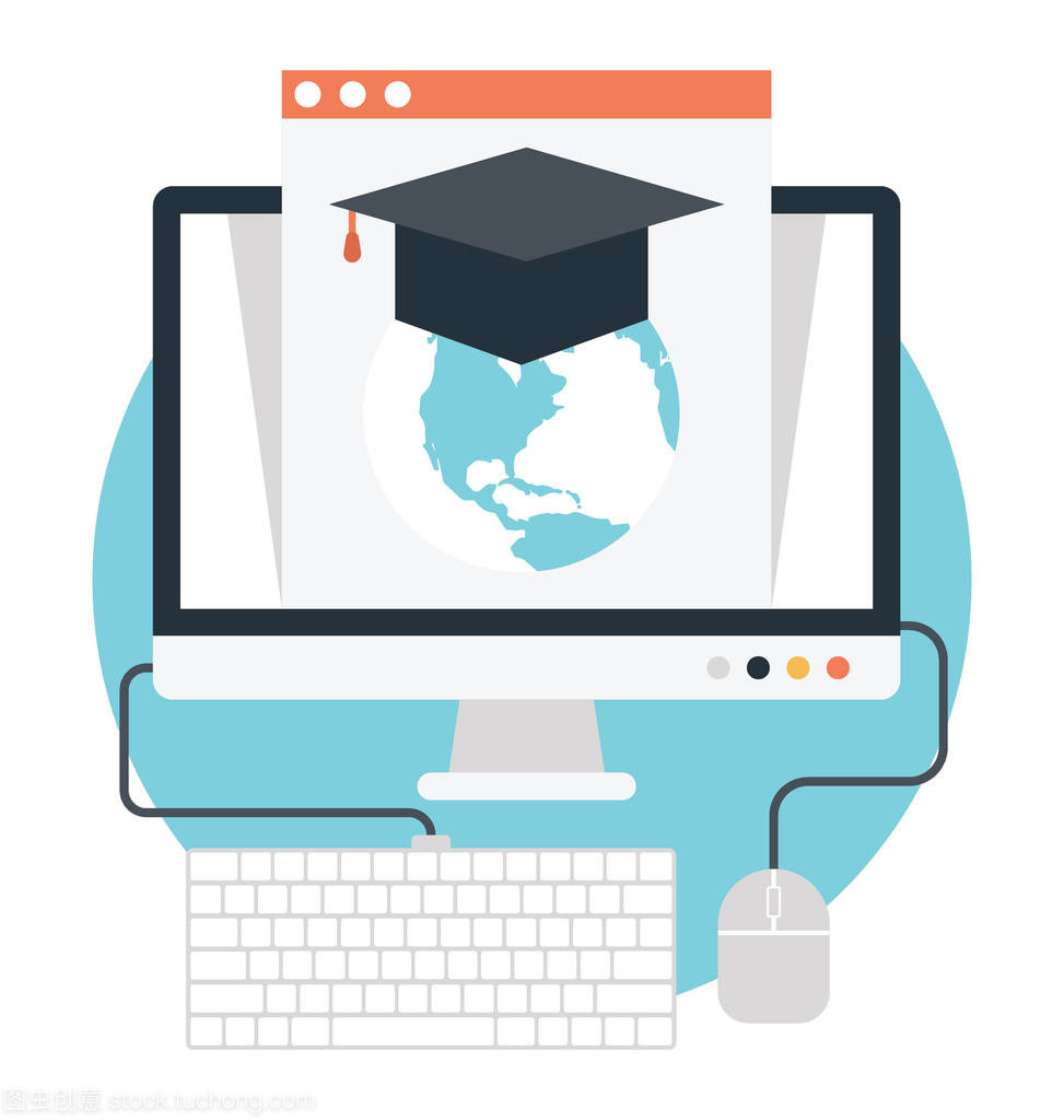 電子教學(xué)平面圖標(biāo) 網(wǎng)絡(luò)教育學(xué)習(xí)技術(shù)理念的視覺表達(dá)